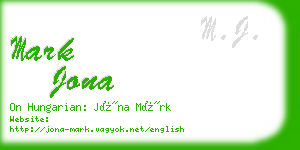 mark jona business card